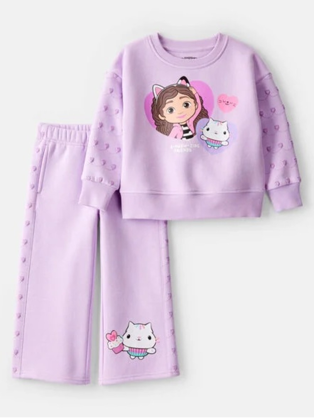 Girls Lavender Gabby’s Dollhouse Sweatshirt & Pants Set